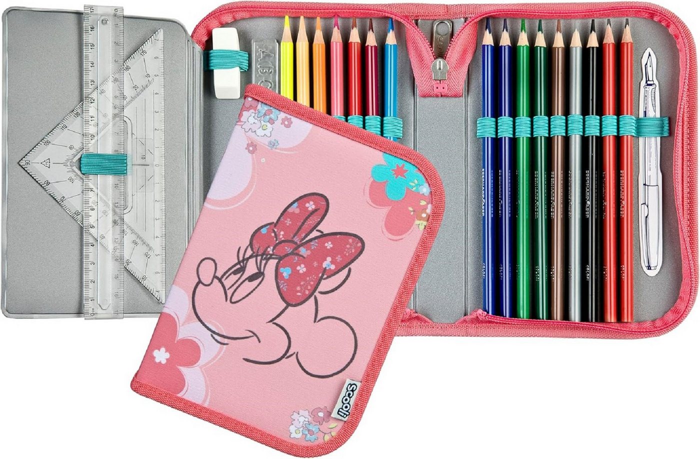 Disney Minnie Mouse Federmäppchen Minnie Mouse Gefülltes Federmappe Komplettes Etui Schuletui Bild 5