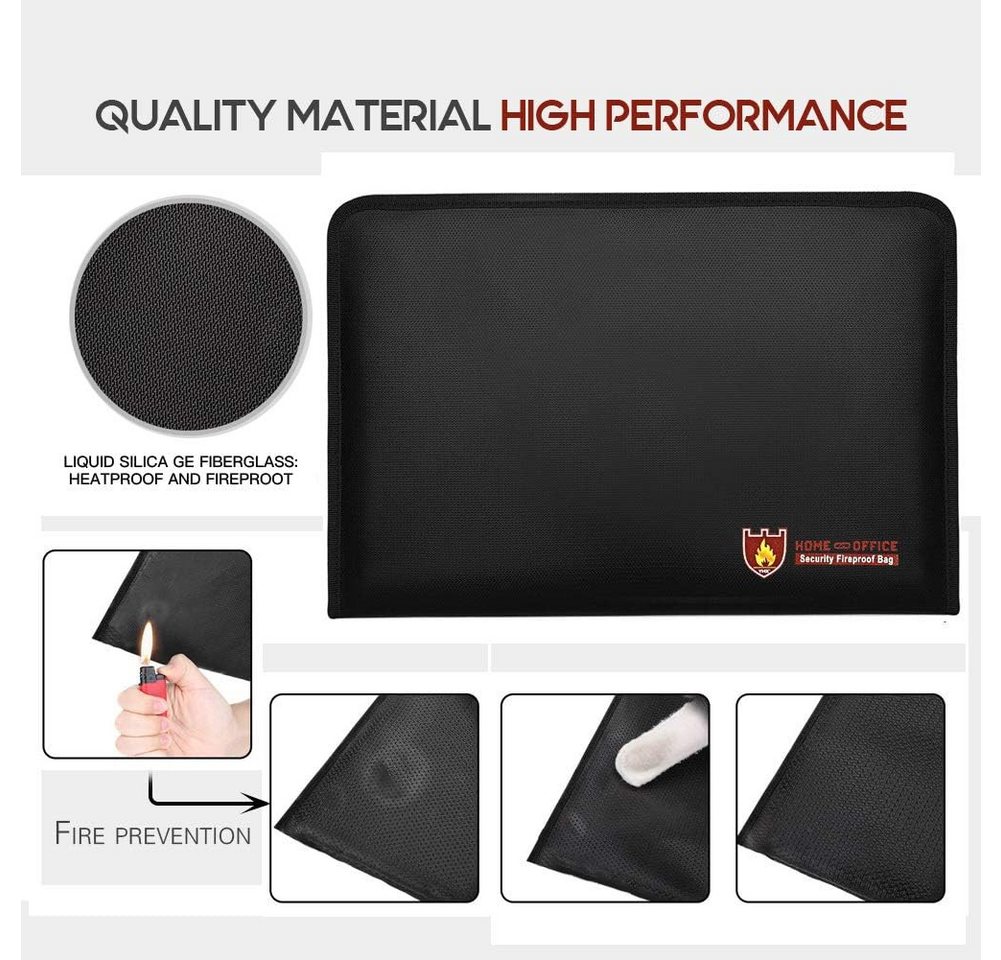 FELIXLEO Dokumententasche Feuerfeste Dokumententasche A4 Wasserdicht 12 Taschen (1-tlg)
