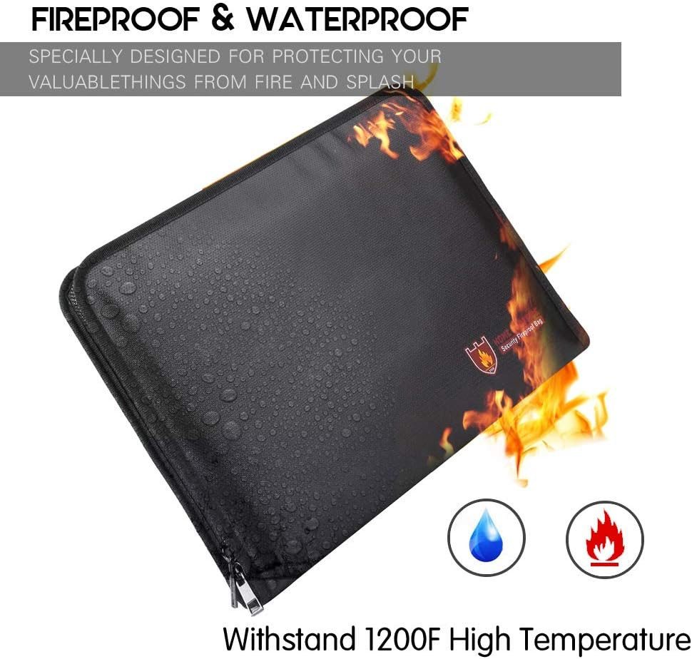 FELIXLEO Dokumententasche Feuerfeste Dokumententasche A4 Wasserdicht 12 Taschen (1-tlg) Bild 3