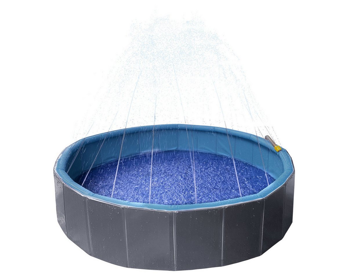 Flamingo Hundepool Hundepool Sprinkle rund blau/dunkelgrau