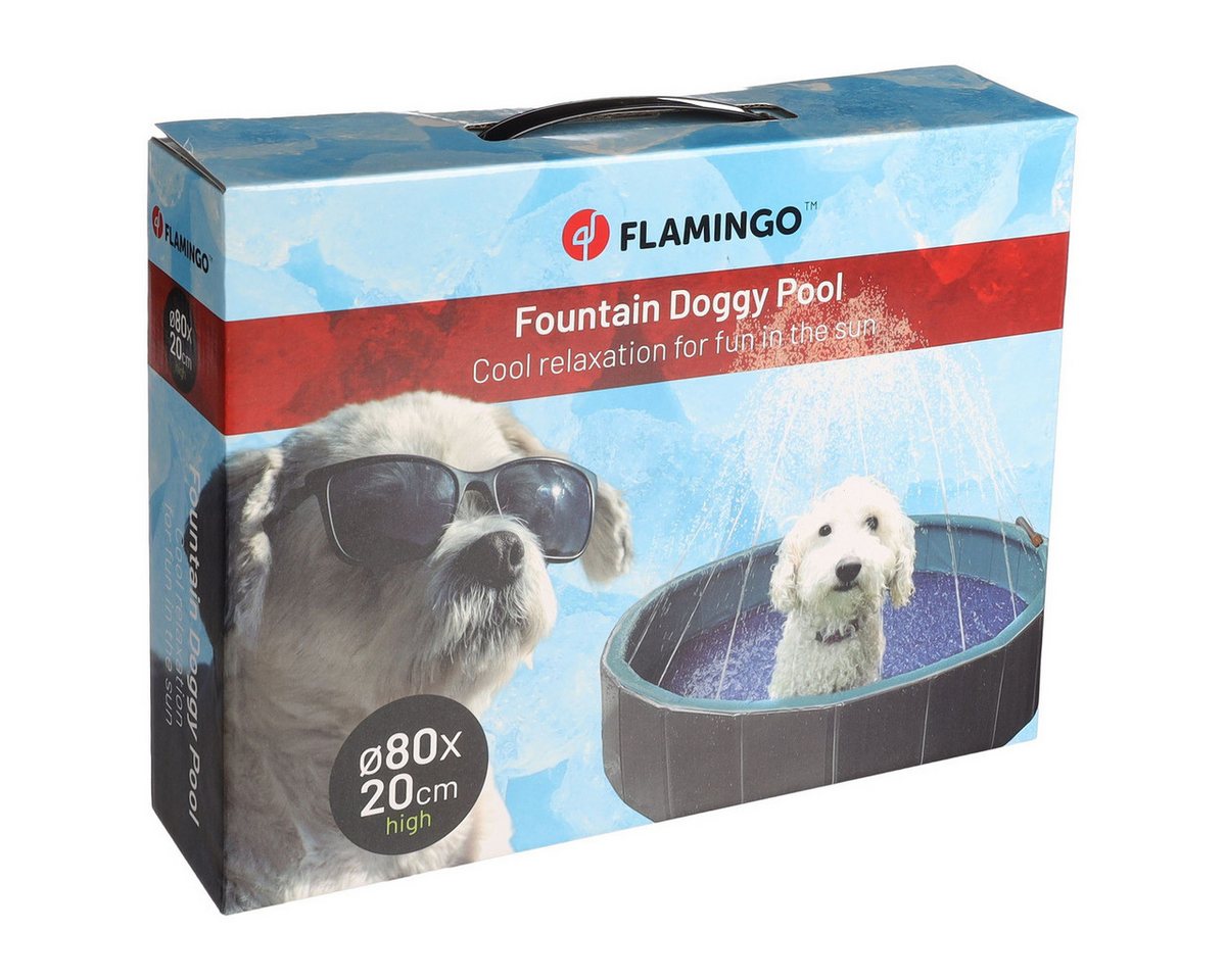 Flamingo Hundepool Hundepool Sprinkle rund blau/dunkelgrau Bild 4