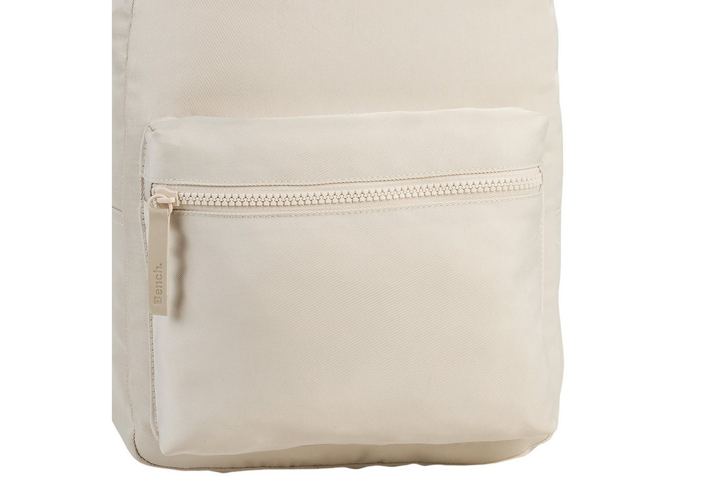 Bench. Rucksack Bench Rucksack beige weiß Nylon, Damen Cityrucksack Nylon, beige, weiß ca. 12cm hoch Bild 3