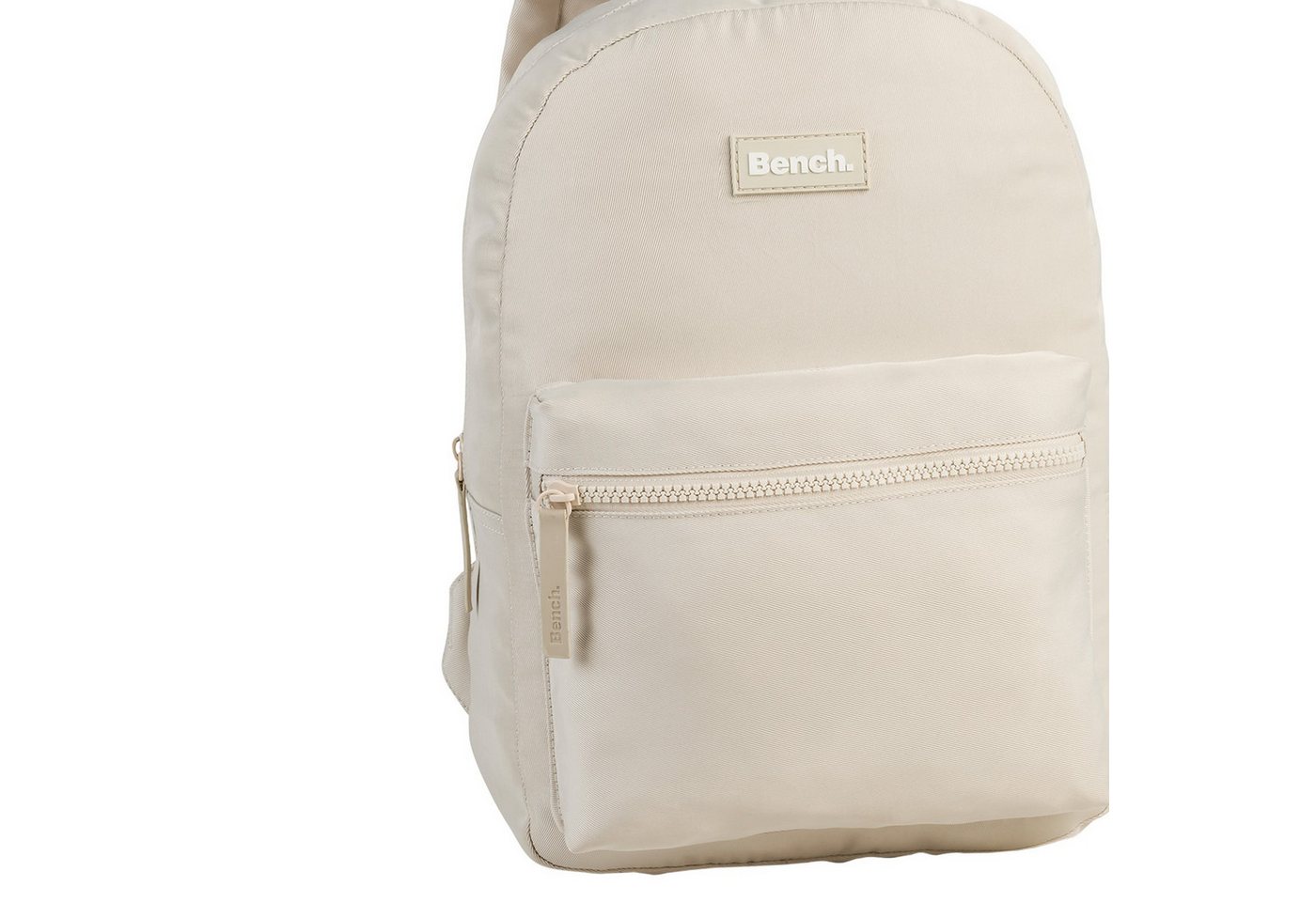 Bench. Rucksack Bench Rucksack beige weiß Nylon, Damen Cityrucksack Nylon, beige, weiß ca. 12cm hoch Bild 5