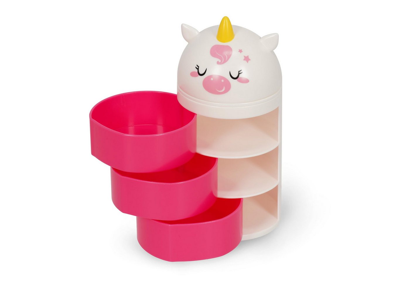 Legami Malstift Schreibtisch-Organizer mit 3 Schubladen und Schiebeverschluss, Unicorn-Motiv, seitlich zu öffnen Bild 3
