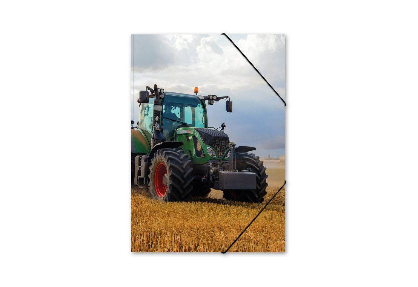 itenga Organisationsmappe itenga Gummizugmappe Zeichenmappe A4 Motiv Traktor auf dem Feld Bild 4