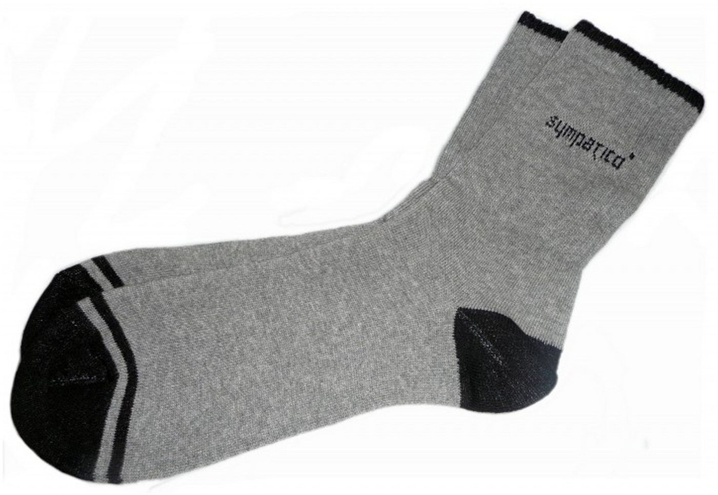 Sympatico Tennissocken Crew (Baumwolle) grau - 3 Paar Bild 3