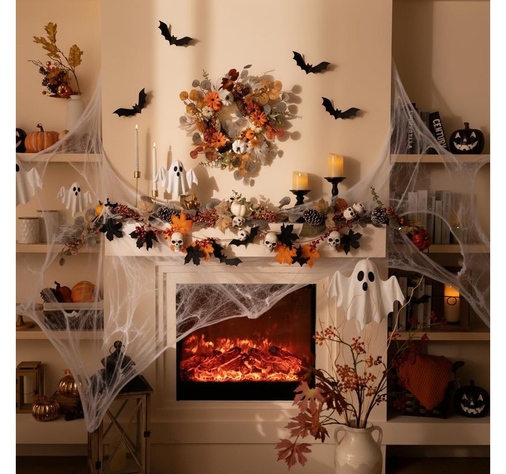 Diwzbyn Dekokranz 45cm Herbst-Beerenkranz, Herbstlicher Türkranz, geeignet für Haustüren, Veranden und Thanksgiving-Erntedekoration