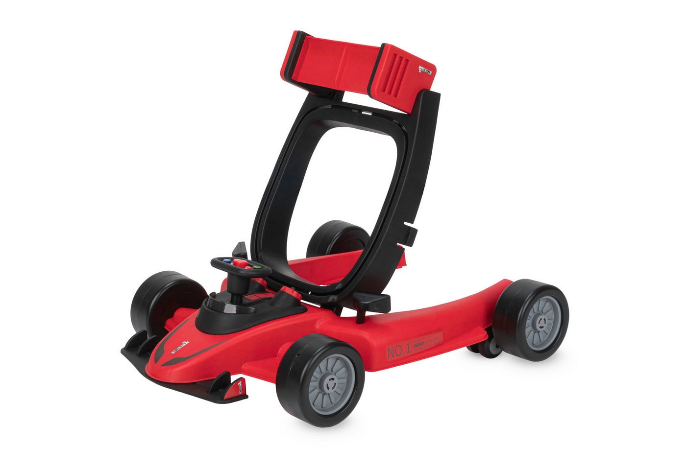 ib style Lauflernhilfe Little Speedster Babywalker Rot, Lauflernwagen mit Soundeffekten - Abnehmbarer Laufwagen