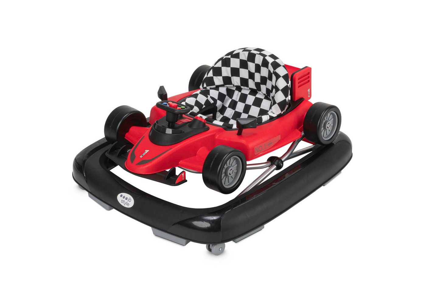 ib style Lauflernhilfe Little Speedster Babywalker Rot, Lauflernwagen mit Soundeffekten - Abnehmbarer Laufwagen Bild 4