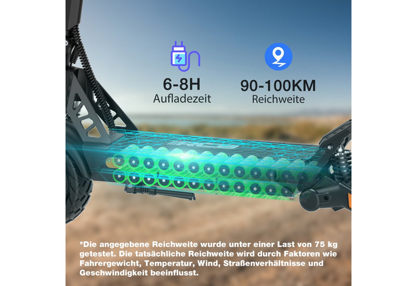 RCB E-Scooter D5/D5 PRO ABE(Ultra),NFC/Blinker/APP,90(20,8Ah)-120KM(27Ah) Reichweite, 500,00 W, 20,00 km/h, 1600 W Spitzenleistung, 10 Zoll pannensicherer Reifen, klappbar