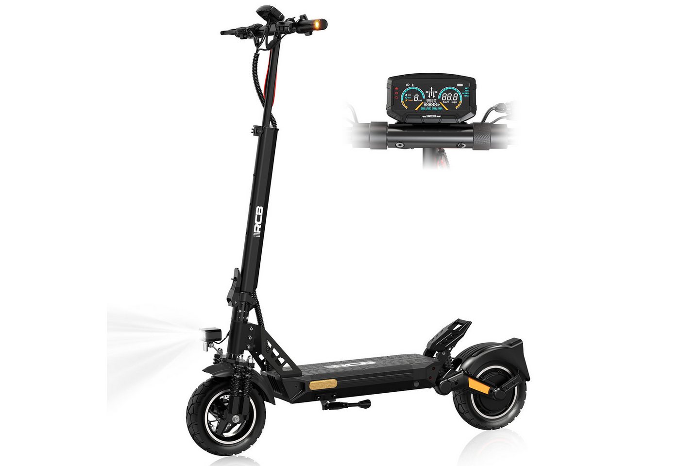 RCB E-Scooter D5/D5 PRO ABE(Ultra),NFC/Blinker/APP,90(20,8Ah)-120KM(27Ah) Reichweite, 500,00 W, 20,00 km/h, 1600 W Spitzenleistung, 10 Zoll pannensicherer Reifen, klappbar Bild 5