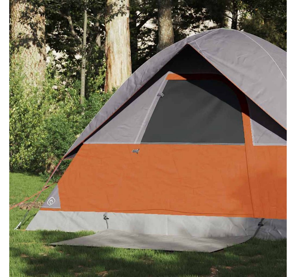 furnicato Faltzelt Camping Kuppelzelt 215x150x127 cm Orange, (1 tlg), Wetterfestes Familienzelt mit E-Anschluss und versiegelten Nähten Bild 4