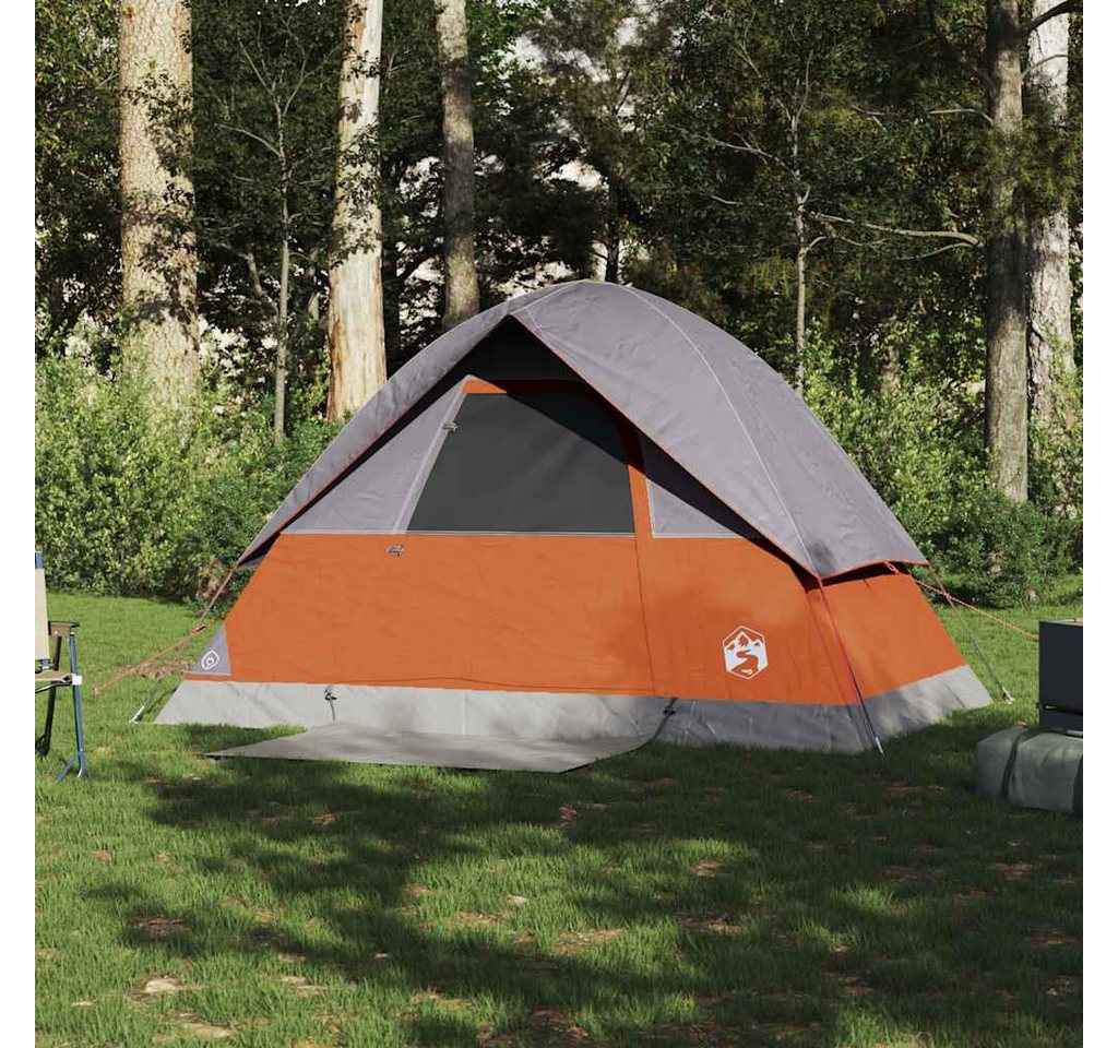 furnicato Faltzelt Camping Kuppelzelt 215x150x127 cm Orange, (1 tlg), Wetterfestes Familienzelt mit E-Anschluss und versiegelten Nähten Bild 5