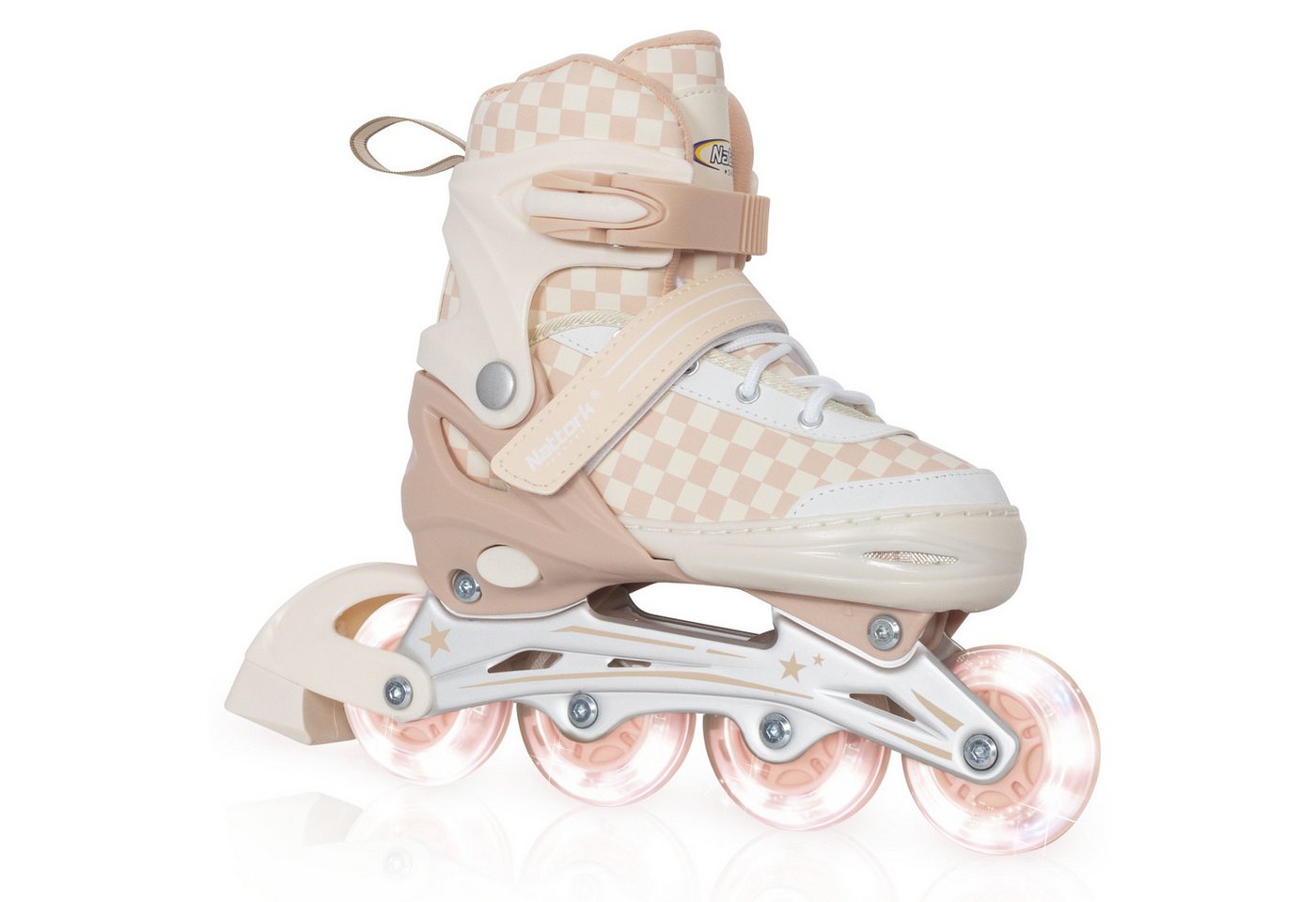 Nattork Inlineskates Kinder Inline-Skates für Mädchen und Jungen, größenverstellbar, Inliner mit leuchtenden Rollen, stabiler Unterstützung für Anfänger Bild 2