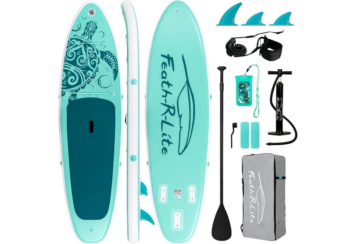 LuxusKollektion Inflatable SUP-Board Aufblasbares Paddle Board Stand Up Paddleboard SUP Zubehör Set Grün Bild 5