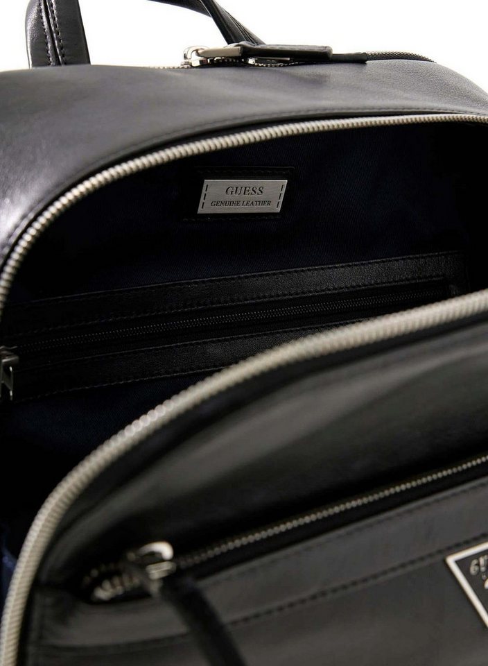 Guess Rucksack Squared Backpack, aus echtem Rindsleder Bild 3