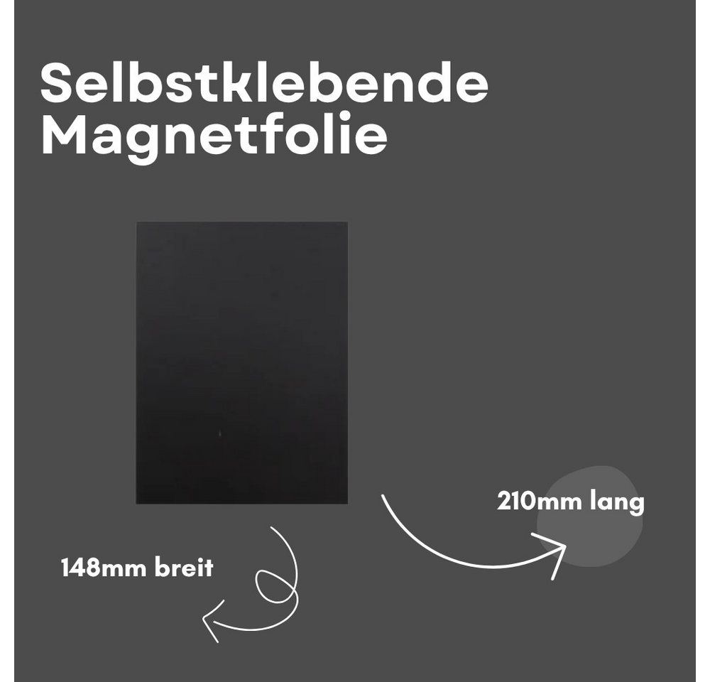MaajeeKuto Magnet Magnetfolie 0,9 mm DIN A5 mit 3M Selbstklebung stark Ferrit Magnet (1-St) Bild 3