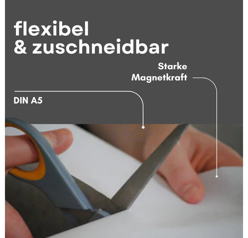 MaajeeKuto Magnet Magnetfolie 0,9 mm DIN A5 mit 3M Selbstklebung stark Ferrit Magnet (1-St) Bild 4