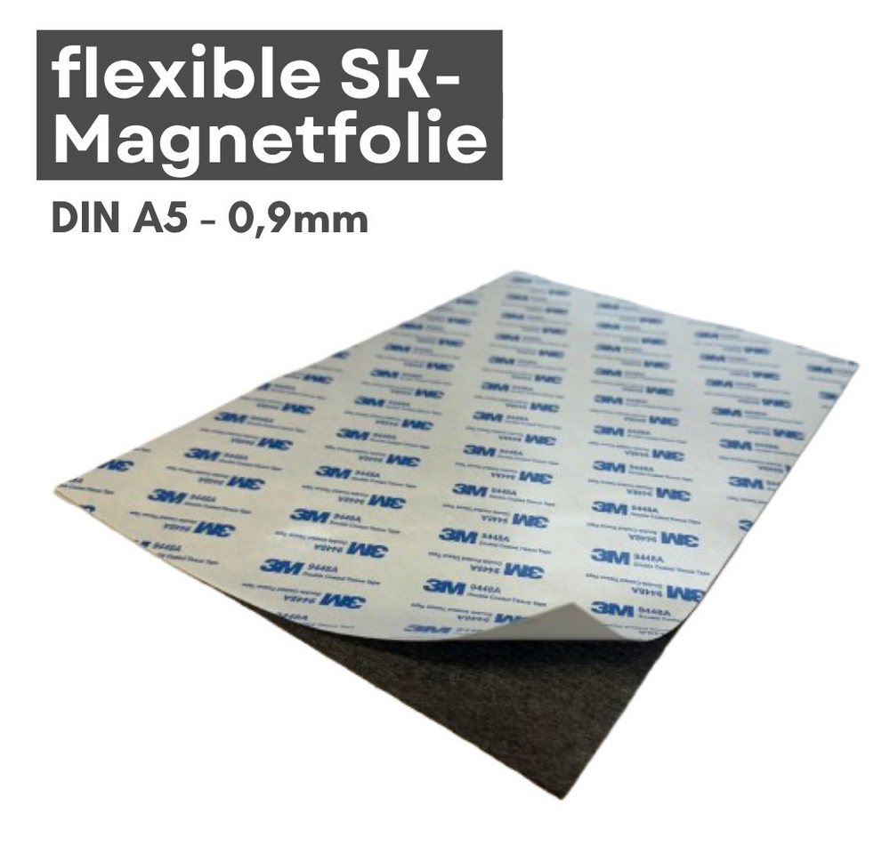 MaajeeKuto Magnet Magnetfolie 0,9 mm DIN A5 mit 3M Selbstklebung stark Ferrit Magnet (1-St) Bild 5