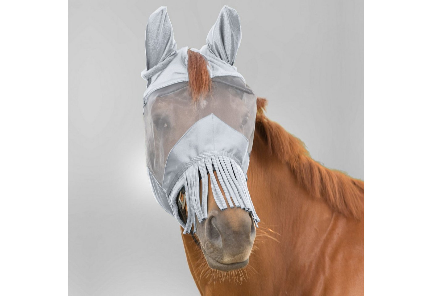 Waldhausen Fliegenmasken Waldhausen Fliegenmaske Premium mit Ohren und Nasenfransen