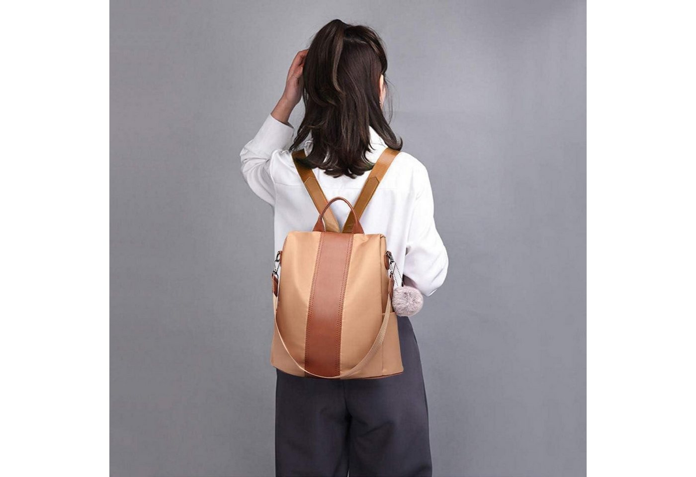 LuxusKollektion Cityrucksack Damen Rucksack Klein Anti diebstahl Schultertasche 2 in 1 Daypack Bild 4