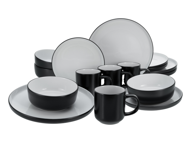 CREATABLE Geschirrset »Nordic Cool Black« (16-teiliges Kombiservice)