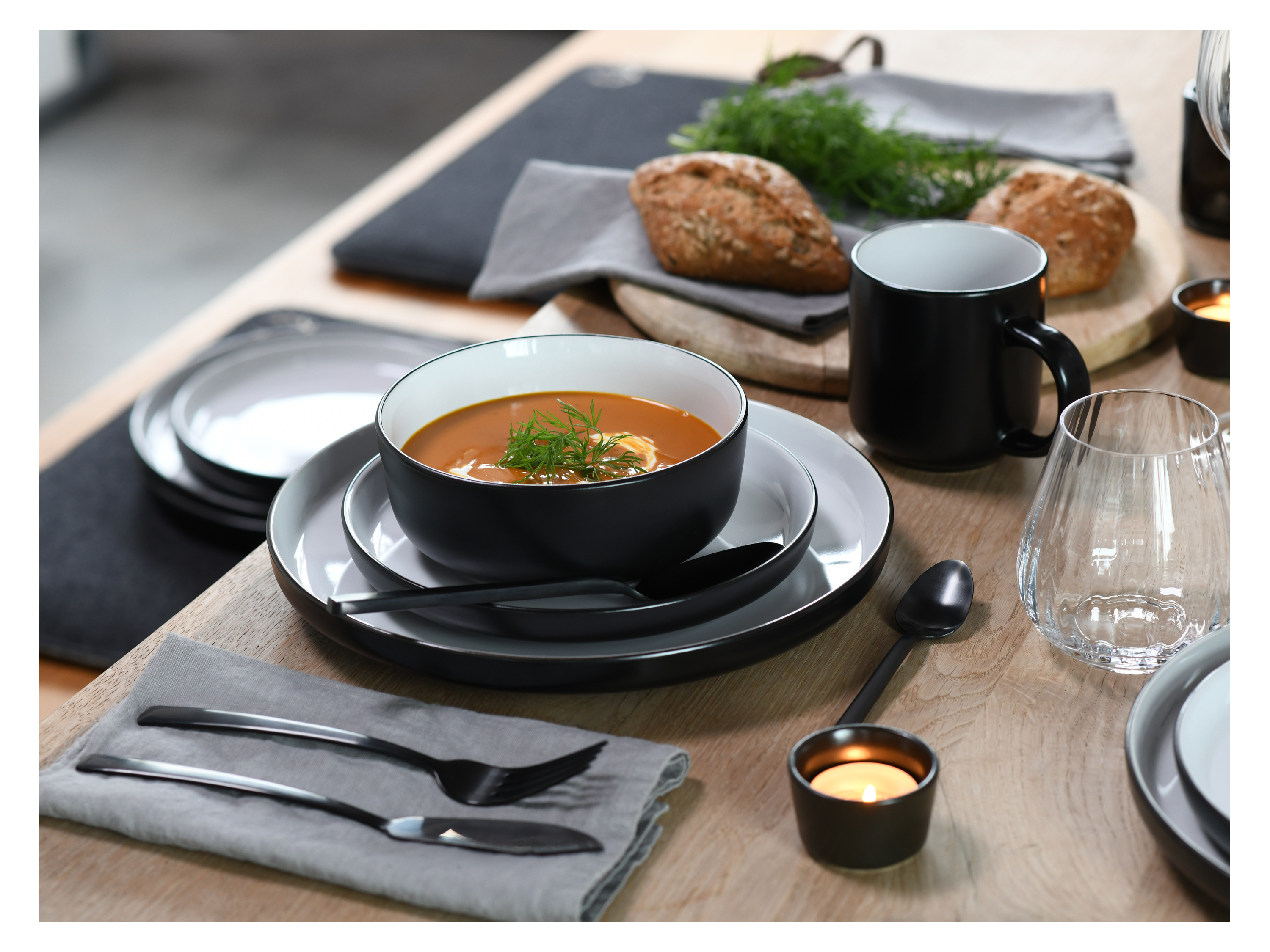 CREATABLE Geschirrset »Nordic Cool Black« (16-teiliges Kombiservice) Bild 2
