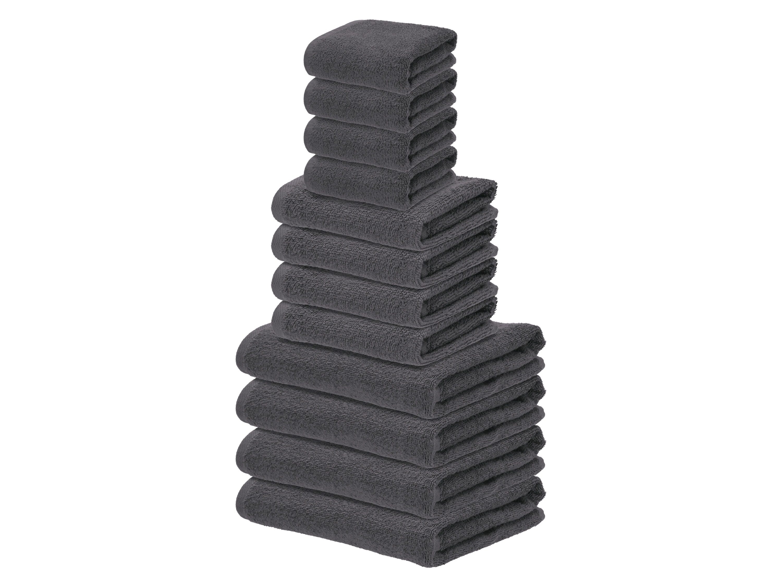 LIVARNO® Frottier-Set, 12-teilig (Grau)
