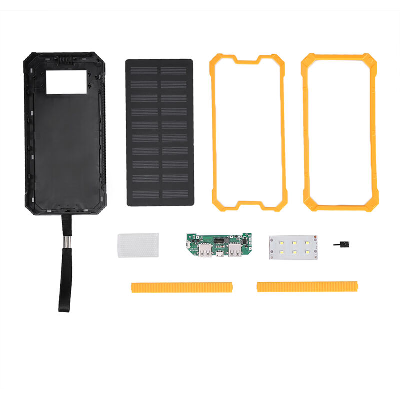 Tragbare Powerbank 20000mah Schnellladefunktion Mit Zwei Usb-anschlüssen – Diy-bausatz Gelb