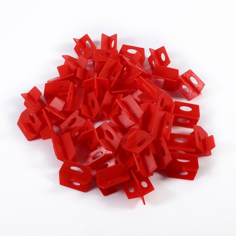 50-teiliges Rotes Fliesen-nivelliersystem 1/16" Mit Kreuz- Und T-förmigen Abstandshaltern Für Boden Und Wand