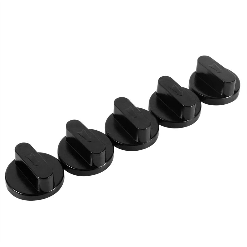 5 Stück Neue Universelle Schwarze Bedienknöpfe Für Gasherd, Backofen Und Grill