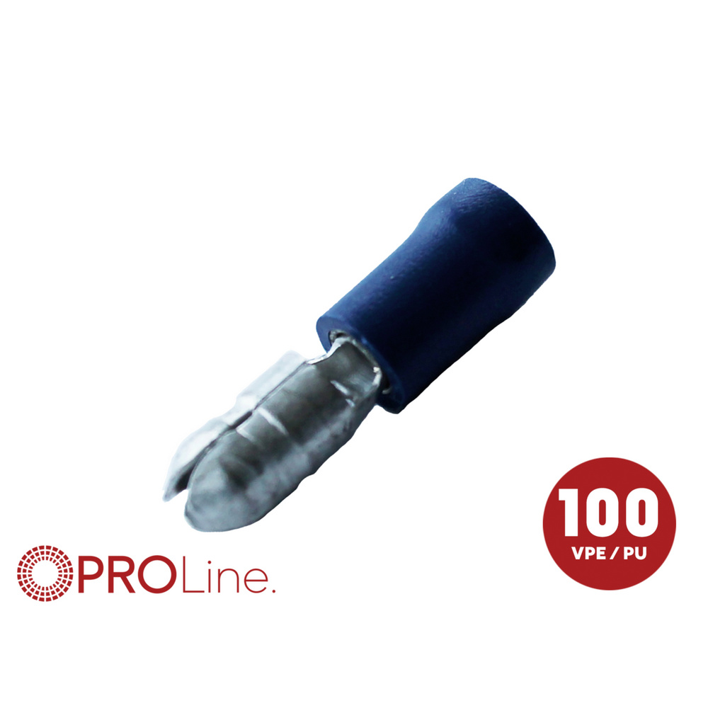 Acv 340025-2-0-p Rundstecker Stift-ø: 5.0 Mm Vollisoliert Blau 1 St. Piece