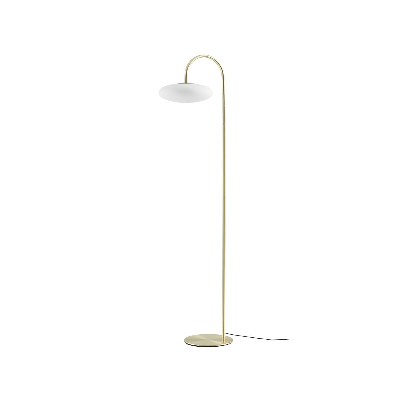 Stehlampe "tenebra" Aus Messing Dimmbar Für Wohnzimmer & Esszimmer Von Lucande
