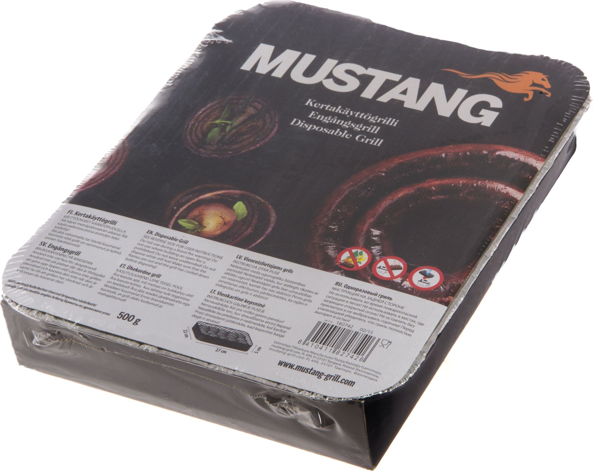 Grill Mustang 182742 Einweg Holzkohle 1 Pack