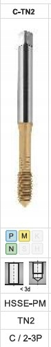 Tapping-tool No-name M8 Din 371-c Hsse-pm Wgn Tin Blind Und Durchgangslöcher