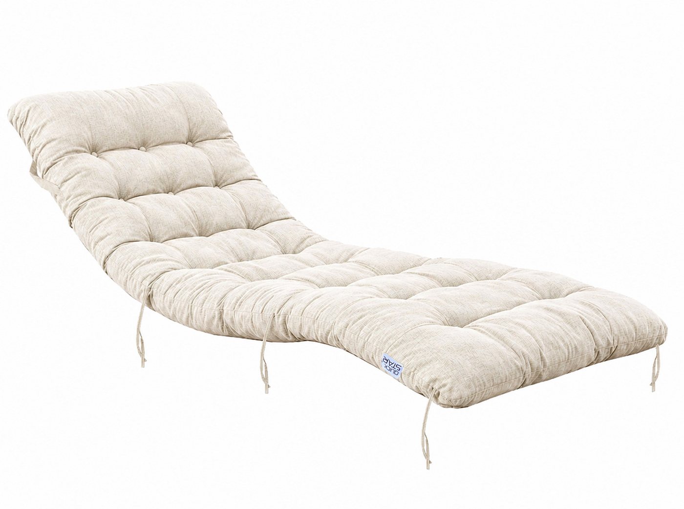 Kissen Auflage Für Liegestuhl 157x57x10cm Creme – Hochwertige Gartenliege Auflage Mit 24kg Schaumfüllung, Uv-beständiger Olefin Bezug, Formstabil & Verschleißfest, Mit Befestigungsgurten Bild 5
