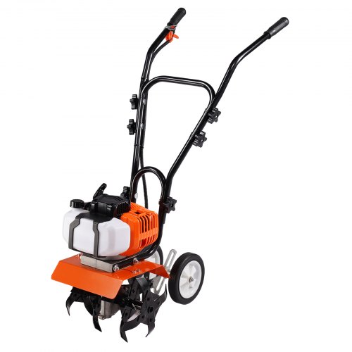 Gartenfräse 43cc Hubraum Gasbetrieben Motorhacke 300mm Anbaubreite Motorfräse 100mm Kultivierungstiefe Bodenhacke Stahl Kultivierungsklinge Ackerfräse 1110x448x910mm Kultivator