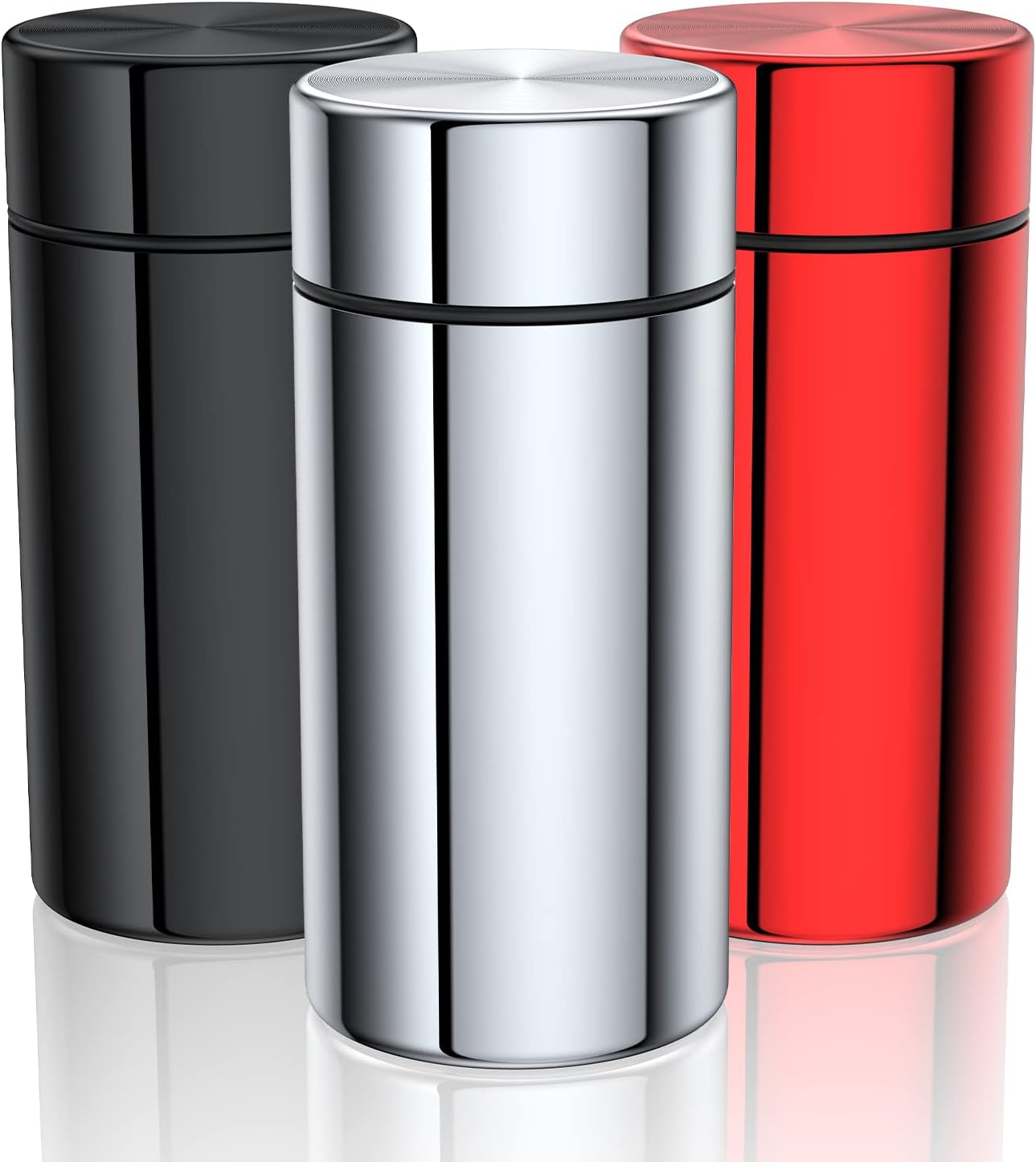 Ensemble De 3 Boîtes De Rangement Portables En Aluminium, Hermétiques Et Étanches, Bouteilles Métalliques Polyvalentes Et Étanches Pour Le Café, Le Thé, Les Épices Et Les Herbes.