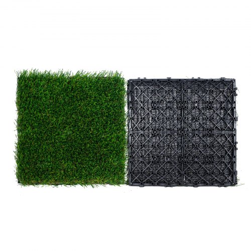 Kunstrasenfliesen-set Für Ineinandergreifende Rasenfläche 18er-set 31x31cm Kunstrasen Selbstentleerende Matte Bodenbelag Dekor-pad Perfekt Für Mehrzweck-hundematten Im Innen- Und Außenbereich