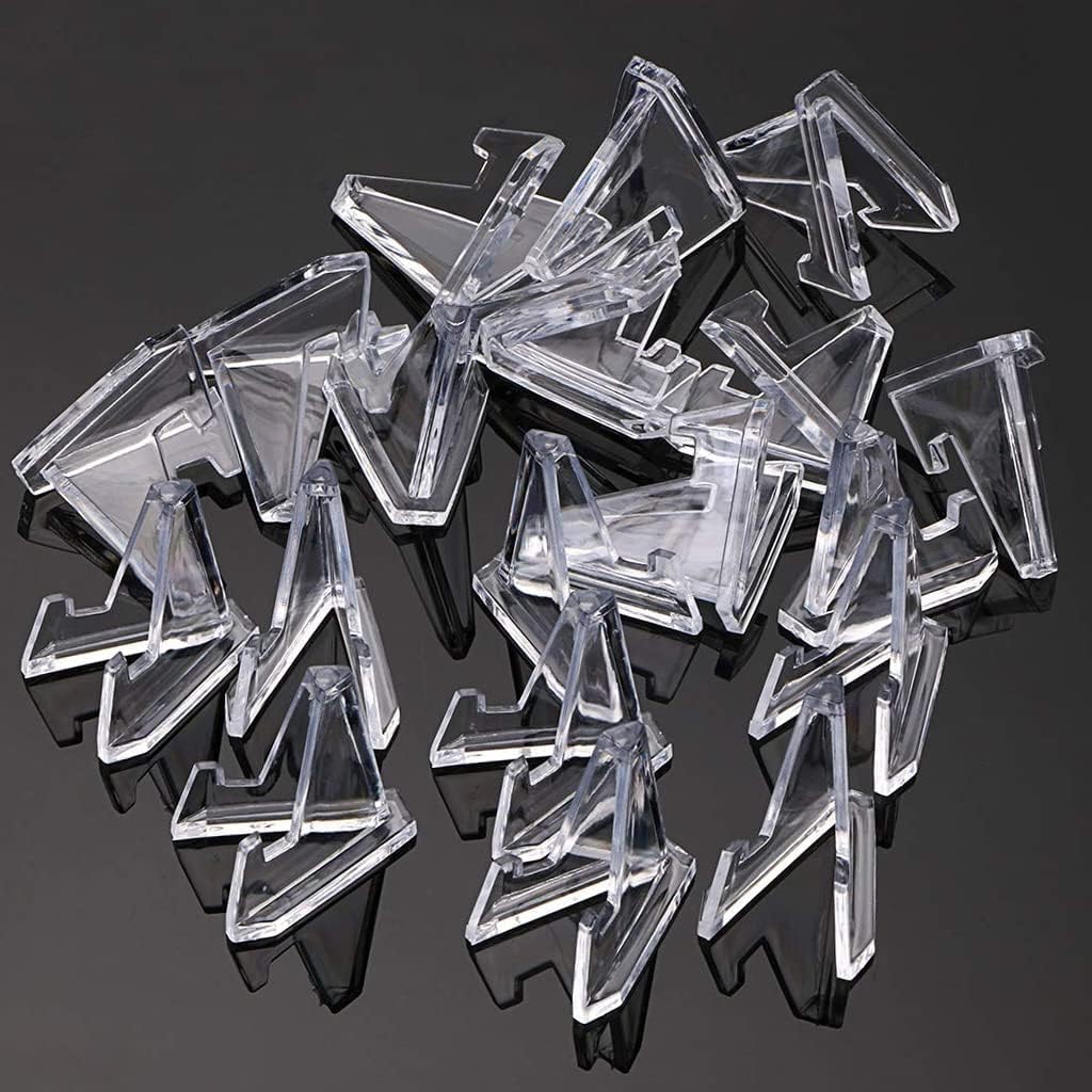 20 Supports De Présentation En Acrylique Triangulaires Pour Pièces, Mini Supports De Médailles, Chevalets Pour La Présentation De Pièces