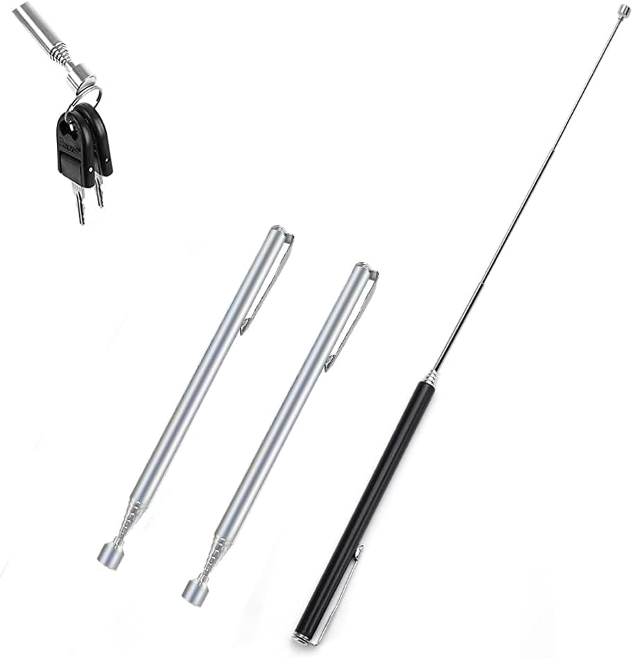 Outil Télescopique Magnétique, Ensemble De 3 Outils De Levage Télescopiques Magnétiques, Outil De Préhension Mécanique, Aimant Extensible, Barre Magnétique, Stylo De Récupération Magnétique Pratique