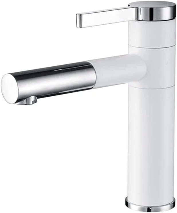 Robinet De Lavabo, Mélangeur, Bec Pivotant À 360°, Robinet D'Eau Chaude Et Froide, Robinet De Lavabo En Laiton