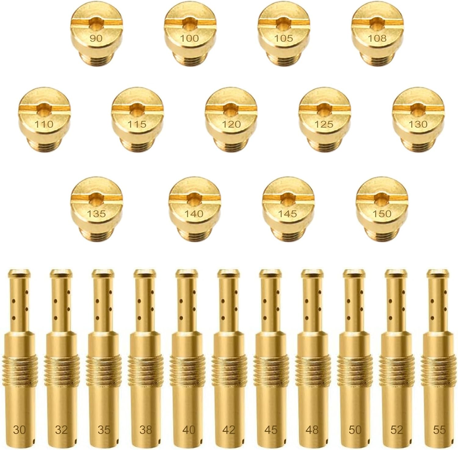 Set De Gicleurs De Carburateur De 24 Pièces : Gicleurs Principaux M6 Et Gicleurs De Ralenti M5 Pour Motos Pwk Pe Cvk