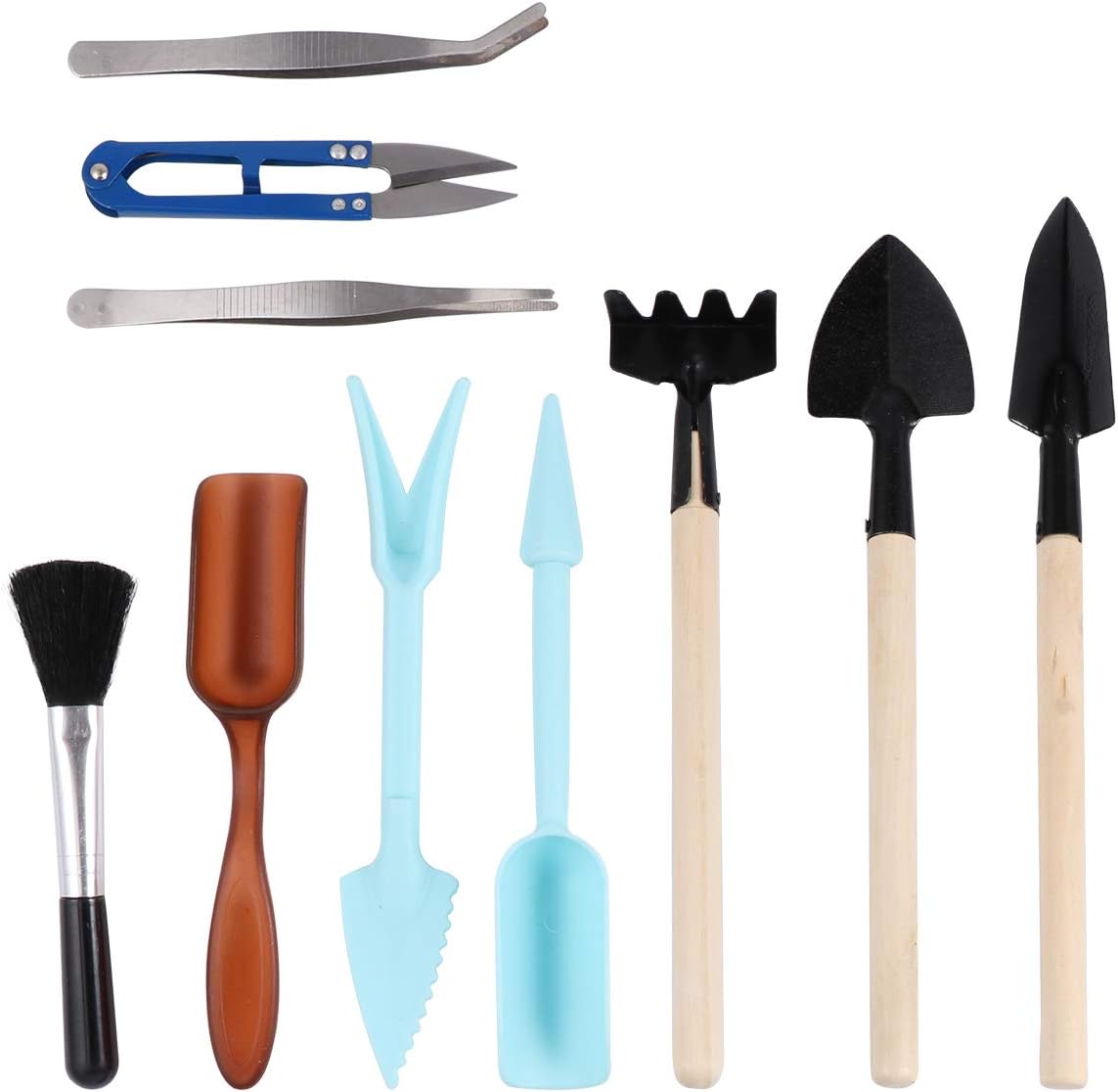 Ensemble De 10 Outils De Jardin En Métal Et Plastique Pour La Plantation De Fleurs Et De Légumes.