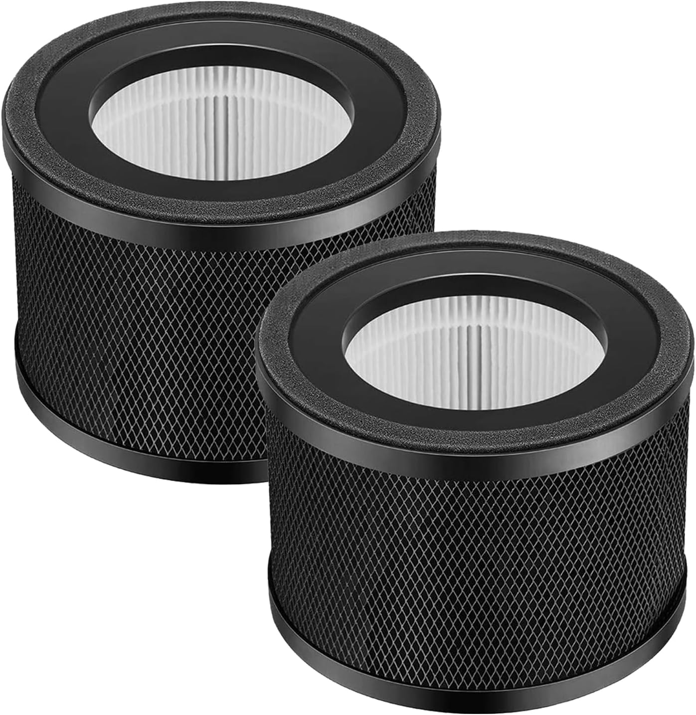 Lot De 2 Filtres De Rechange Ap001, Compatibles Avec Les Purificateurs D'Air Taotronics Tt-ap001 Et Herilios Hs-ap001 H13. Contient 3 Filtres Hepa À Charbon Actif Et Un Préfiltre.