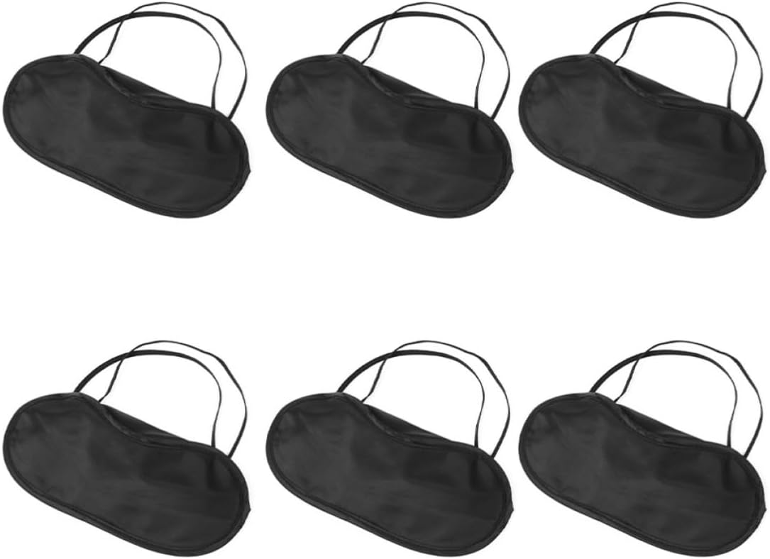 Masques De Sommeil, Ensemble De 6 Pièces, Bandeaux Élastiques En Polyester Lavables Pour La Nuit, Les Voyages Et Les Activités De Plein Air.