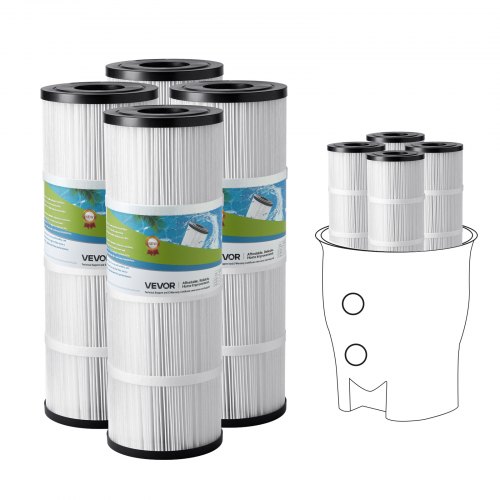 Pool-filterkartusche, 4er-pack, Wasserfilter 7,4 M², Ersatz-filter, Kompatibel Mit Ccp320, Pleatco Pcc80-pak4, Poolfilter Sicher Für Kinder Und Haustiere, Leicht Zu Reinigen