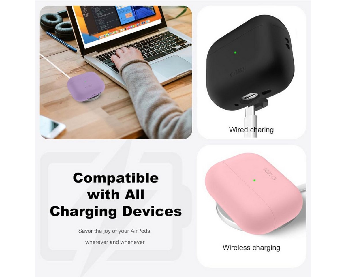 Schutzhülle Aus Silikon Für Airpods Pro 3 Kopfhörer – Schwarz Bild 3