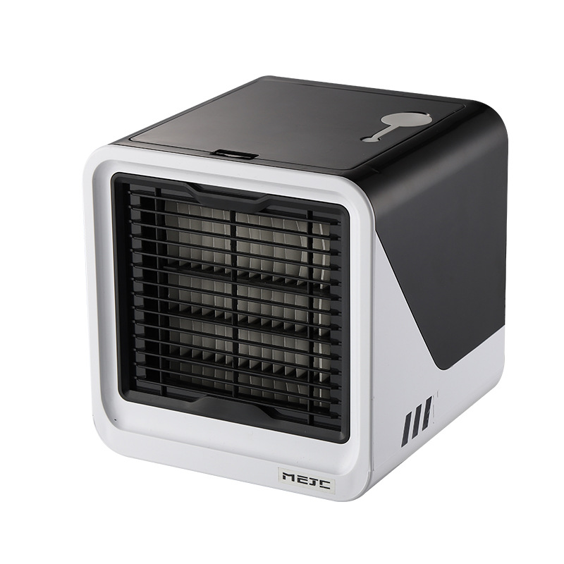 Climatiseur Portable 3 En 1, Rafraîchisseur D'Air Silencieux Avec Réservoir D'Eau De 500 Ml, Port Usb, Ventilateur Portable, 3 Vitesses, Éclairage Led 7 Couleurs, Sans Système D'Évacuation, Pour Chamb