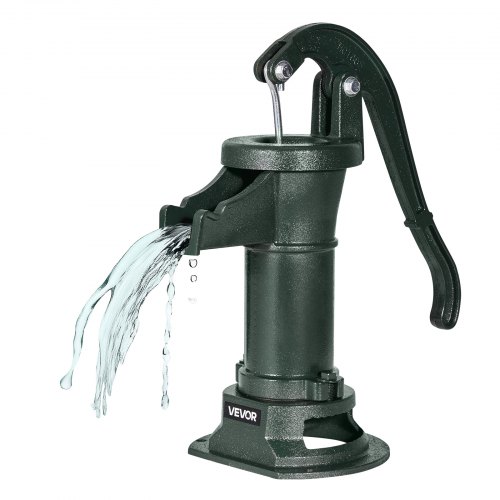 Schwengelpumpe Antik Vintage, 7,6 M Förderhöhe, Nostalgiepumpe Aus Gusseisen, Brunnenpumpe, Handpumpe Npt 1-1/4 Zoll Anschluss, Gartenpumpe, Für Garten, Teich, Hof, Bauernhof, Grün